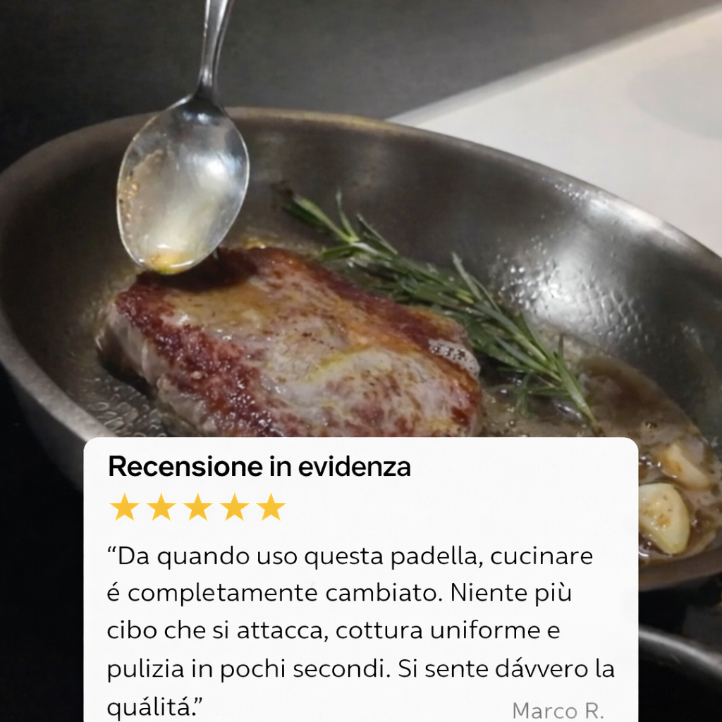 Basta padelle tossiche. Passa al titanio.