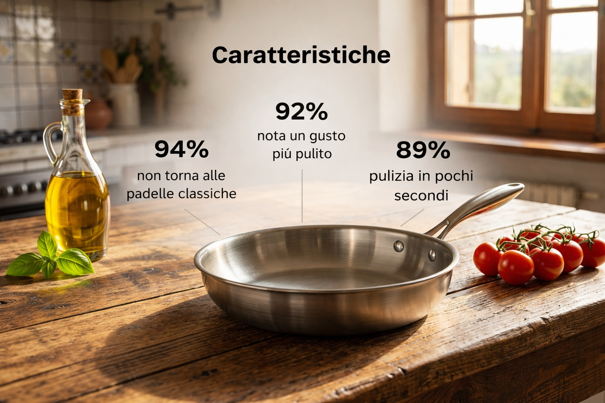 Basta padelle tossiche. Passa al titanio.
