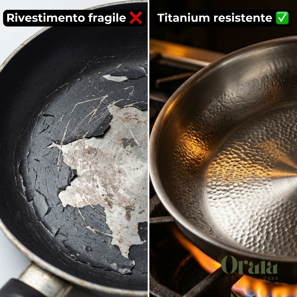 Basta padelle tossiche. Passa al titanio.